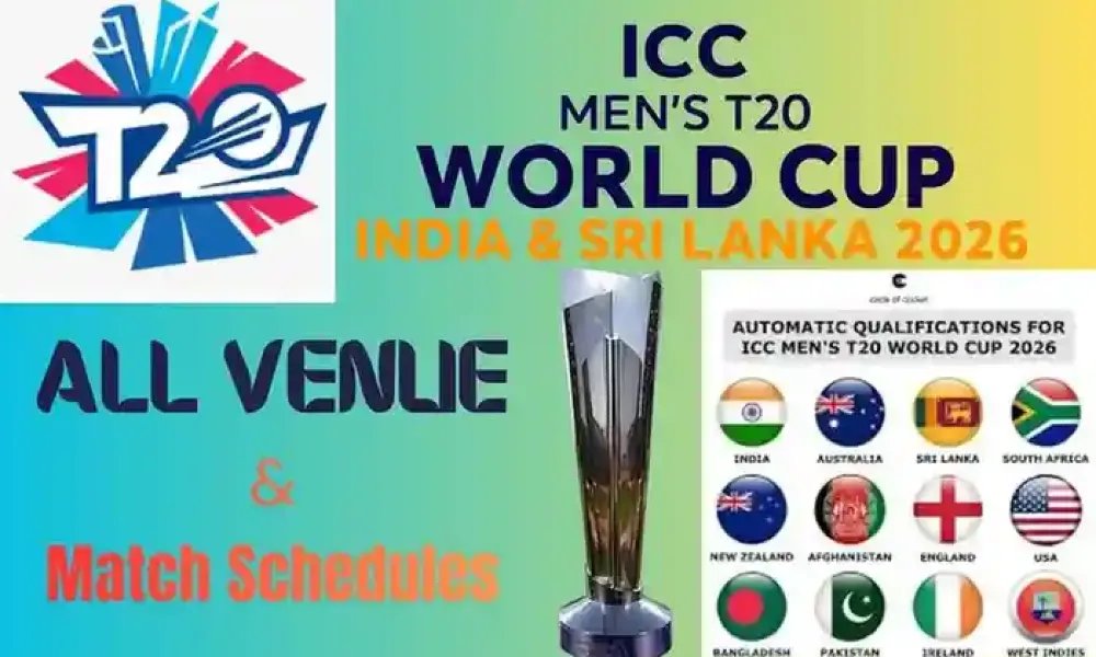 T20 World Cup 2026 All venue & Match  Schedule